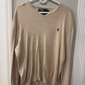 Ralph Lauren Cream V-Neck Sweater